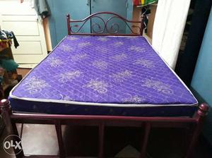 Bed, 4×6 feet.purple colur, 10 days old, not cot only bed