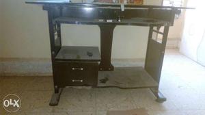 Black And Gray Wooden TV Stand