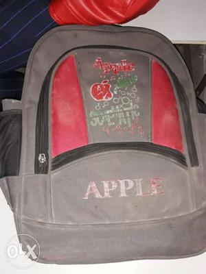 Black And Red Apple Backpack
