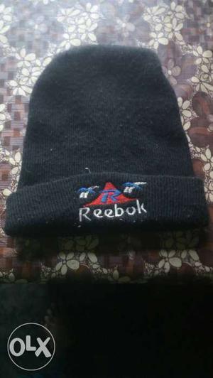 Black And Red Reebok Knit Hat