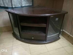 Black Wooden TV Stand With Cabinet