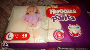Huggies L size diaper 48 pants, MRP 699