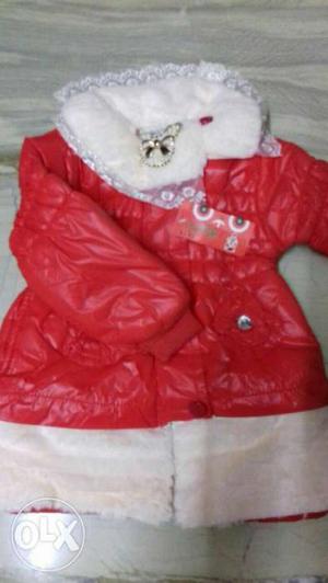 Kids warm jacket for size 2 to 3 year baby girl
