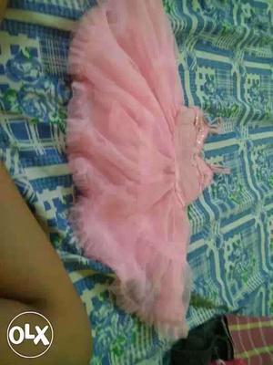 Lovely baby pink cute frock upto one year baby