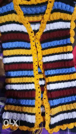 Multicolored Knitted Outdoor Vest