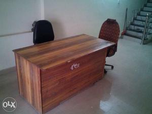 Office table with both side drawers.with two