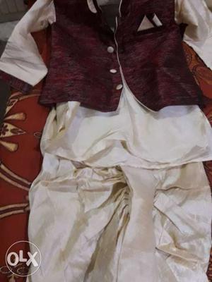 One time used kids cloth with Jacket n Dhoti
