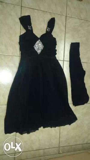 Party wear dress with stockings. for 5 to 8 yr