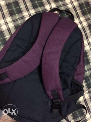 Purple And Black Backpack