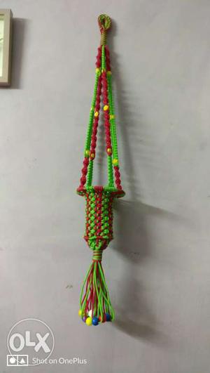 Red And Green Macrame