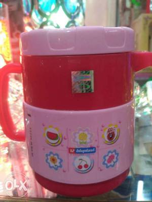 Red And Pink Plastic Pitcher
