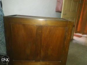 Teak wood secretariat table with lockable wooden drawers
