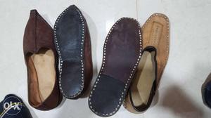 To pair of rajasthani mojdi pure leather from