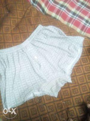 White And Grey Boxer's Shorts
