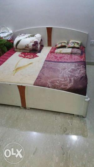 White Bed with box and mattress