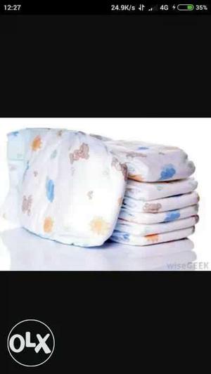 White Diaper and wipes