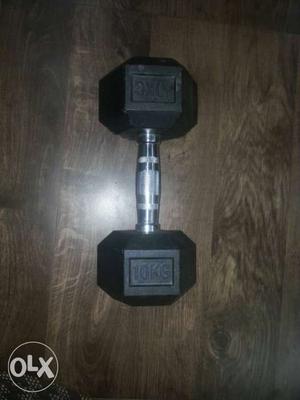 Black And Gray Fixed Weight Dumbbell
