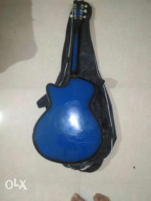 Blue Single-cutaway Acoustic Guitar