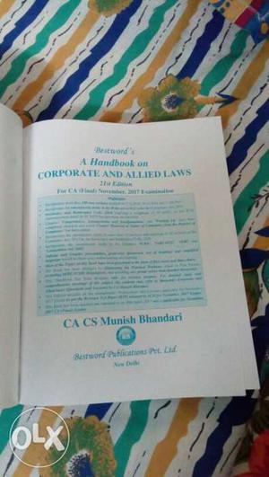 CA Final Company Law by Munish Bhandari (latest