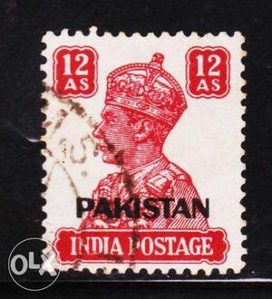 Historical 12ana Stamp British India 
