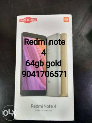 Redmi note 4 64gb gold new sealed box