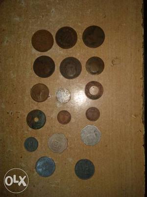 Round Copper-colored Coin Lot