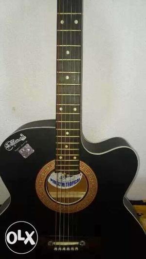 Signature semi electric acoustic guitar in an