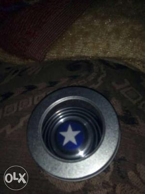 Silver And Blue Star Hand Spinner In Case