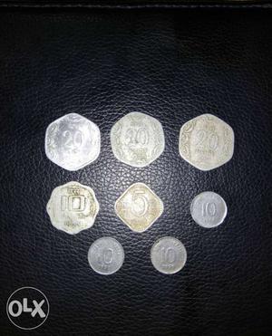 Silver old coin for sale, coin details (20 paisa,