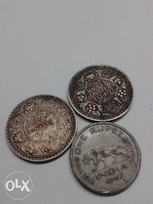 Three old silver coin for sell.