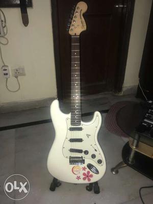 White Stratocaster Guitar