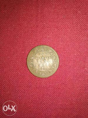  coin of One Quarter Anna...
