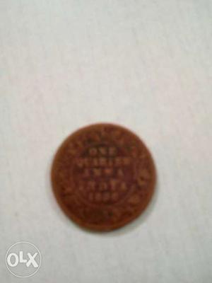 1/2 Anna India Coin
