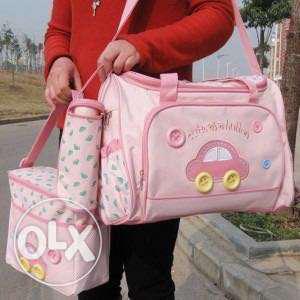 Baby bag set of 4 2 colors avl pink n blue gud