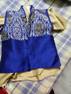 Blue And skin indo western dress