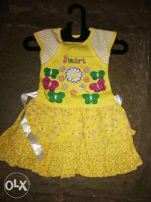 Children's Yellow Sleeveless Dress
