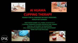 Cupping Therapy/ Hijama. Home visit available