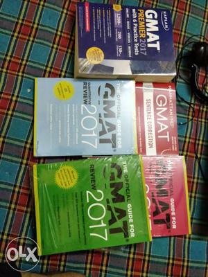 GMAT books new not used at all with online test and
