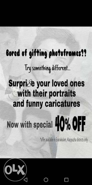 Get your portraits and funny caricatures within 3