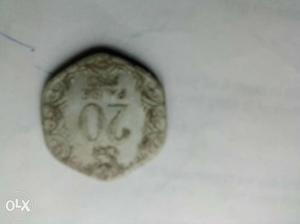 Hex 20 Indian Paise Coin