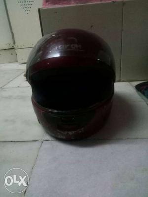 Maroon Full-face Helmet
