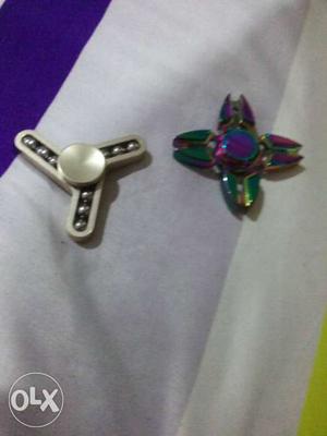Neochrome And Silver Hand Spinners
