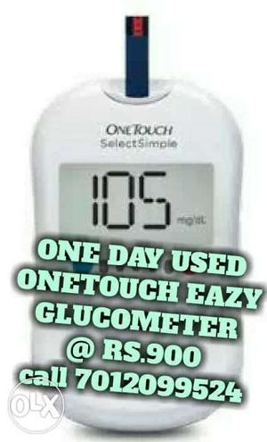 One Day Used Onetouch Eazy Glucometer