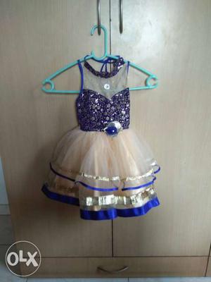 Party wear dress for girl child of 9-12 months.