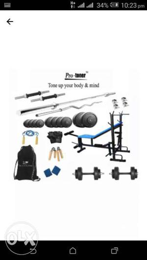 Protoner 50 kg with 8 in 1 bench home gym new