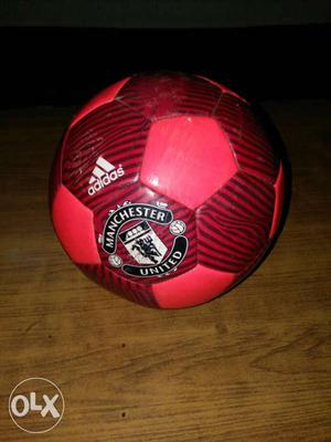 Red Adidas Manchester Soccer Ball