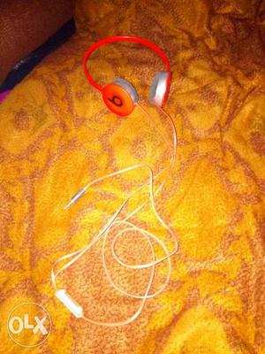 Red Beats By Dr. Dre Corded Headphones