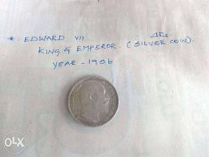 Round King Emperor Edward VII Coin
