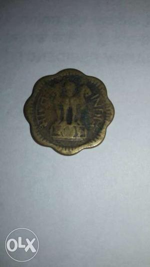 Scallop Tin Indian Coin