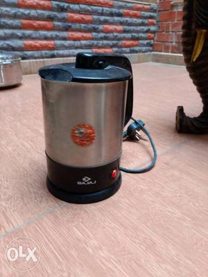 Stainless And Black Bajaj Electric Pot